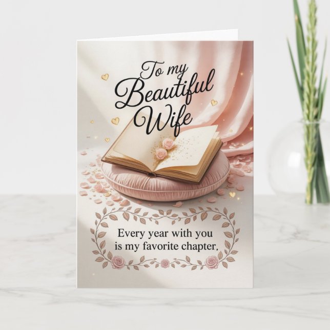 Carte Design élégant pour l'anniversaire de femme (Devant)