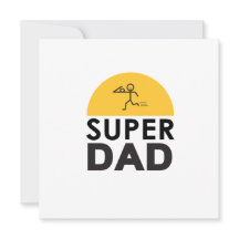 Design élégant "SUPER DAD" Voeux personnalisés