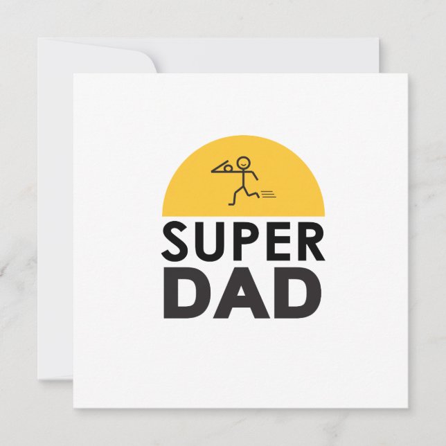 Carte Design élégant "SUPER DAD" Voeux personnalisés (Devant)