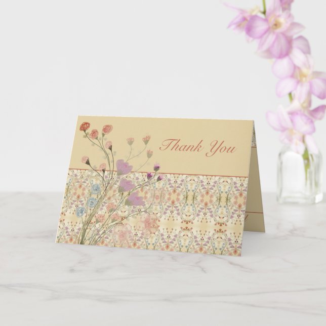 Carte Design Floral Avec Détail Motif (Orchidée)