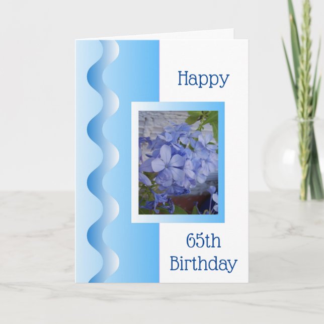 Carte Design floral Personnalisé 65e anniversaire (Devant)