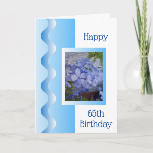 Carte Design floral Personnalisé 65e anniversaire
