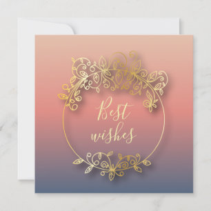 Carte Design Golden Metally Cadre brillant Meilleurs voe