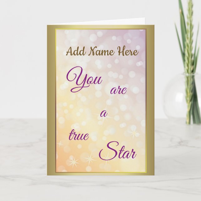 Carte Design moderne de luxe d'anniversaire personnalisé (Devant)