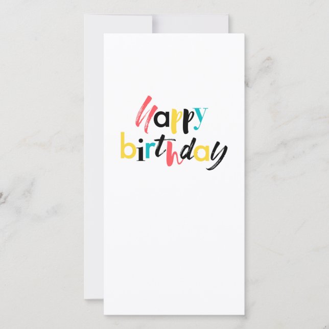Carte Design moderne et gai de "Joyeux anniversaire" (Devant)