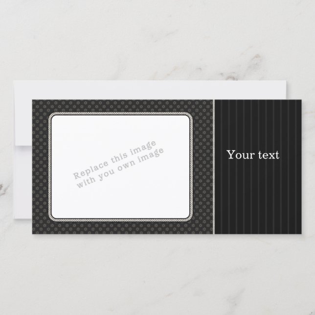 Carte Design noir élégant (Devant)