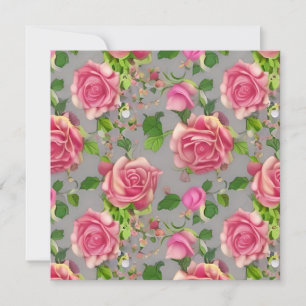 Carte Design Rose de jardin de campagne français élégant