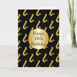 Carte Design saxophone Personnalisé 18e anniversaire