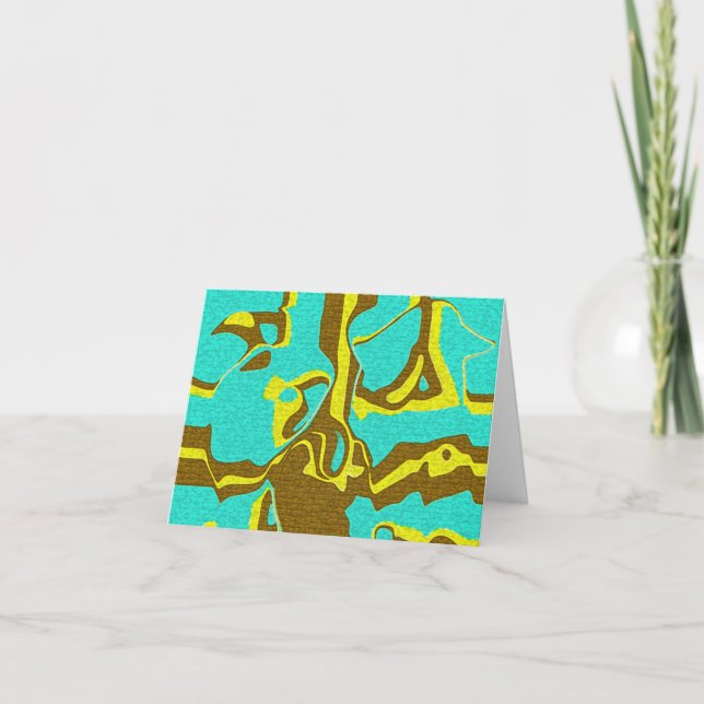 Carte Design Turquoise (Devant)