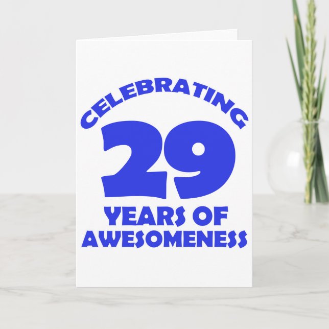 CARTE DESIGNS D'ANNIVERSAIRE DE 29 ANS (Devant)