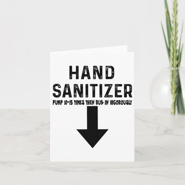 Carte Désinfectant pour mains humoristique  (Devant)