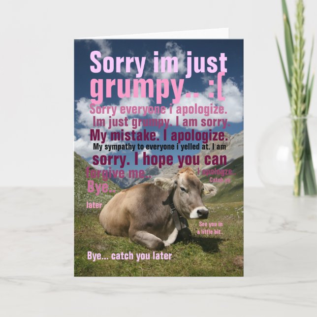 Carte désolé (Devant)