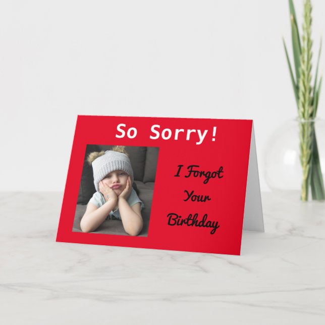 Carte Désolé ! Anniversaire Drôle Grumpy Girl mignonne (Devant)