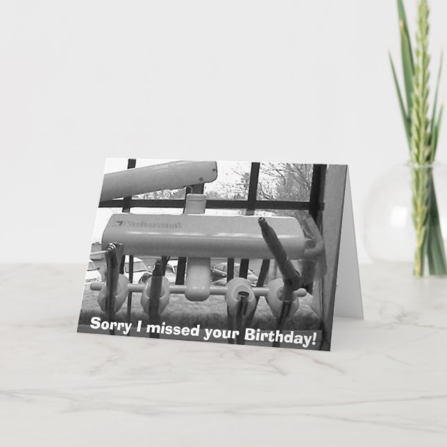 Carte Désolé d'avoir manqué votre anniversaire ! (Devant)