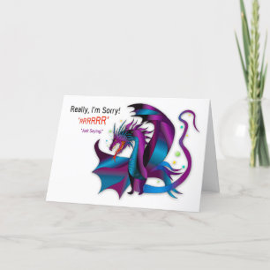 Carte Désolé De Vous Avoir Blessé Fierce Dragon Shades P