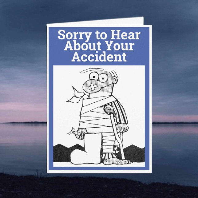 Carte Désolé d'entendre parler de votre accident Un homm (Créateur téléchargé)