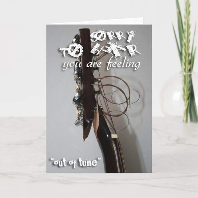 Carte Désolé d'entendre que vous vous sentez à l'étroit  (Devant)