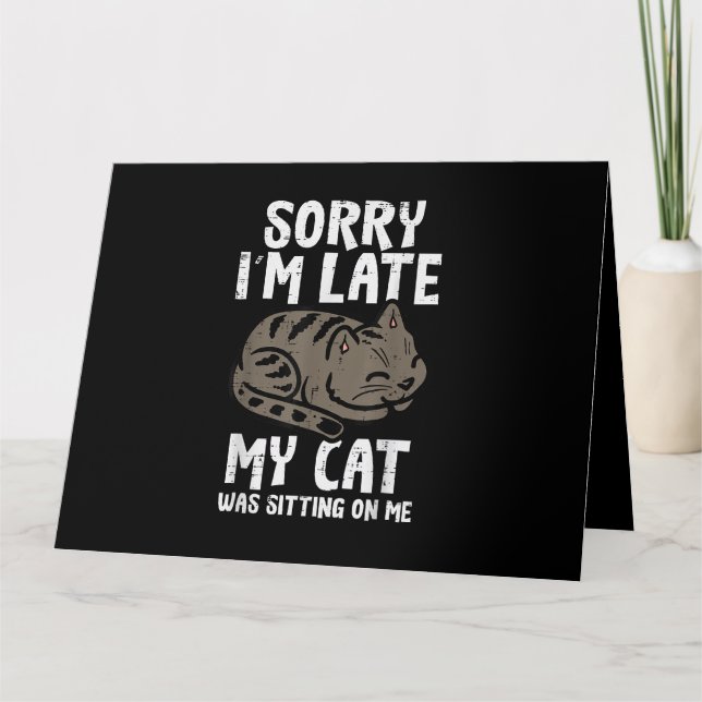 Carte Désolé, Je Me Suis Assis En Retard Sur Moi Animaux (Devant)