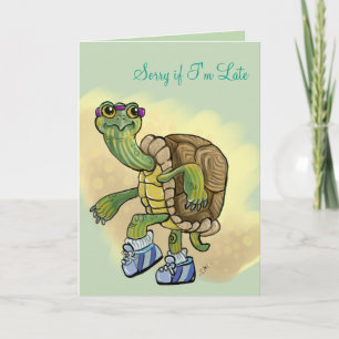 Carte Désolé, je suis Tortue tardive en Basket