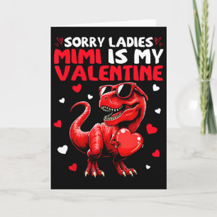 Carte Désolé Mesdames Mimi Est Mon Dinosaure De La Saint