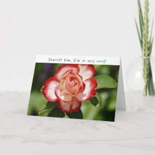 Carte Désolé, Pardonnez-moi, Red White Rose