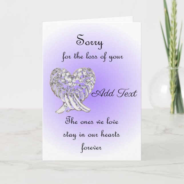Carte Désolé Pour La Perte De (Devant)