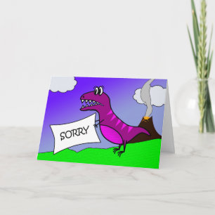 Carte Désolé, T-rex Dinosaur, Excusez le cerveau reptili