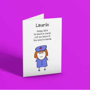 Carte Désolé, vous êtes malade, personnalisable, vous vo