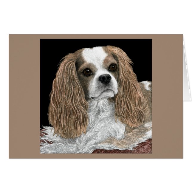 Carte d'espagnol Cavalier King Charles - Bella (Devant Horizontal)