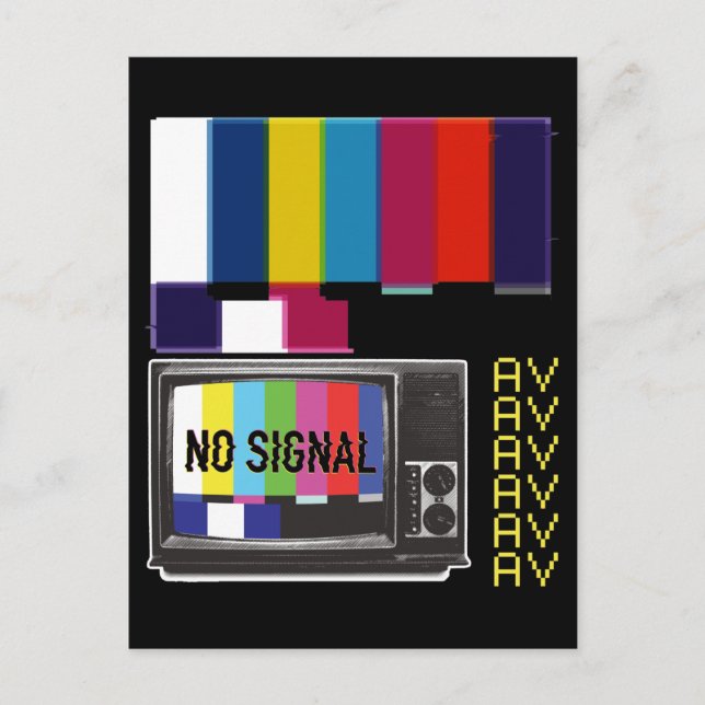Carte d'essai à la télévision Pas de signal Vaporw (Devant)