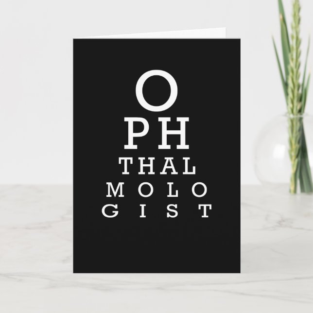 Carte d'essai Ophtalmologie (Devant)
