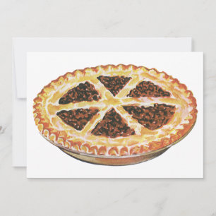 Carte Dessert de nourriture vintage, Pâte de Pecan Fraîc