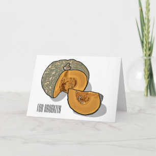 Carte dessin animé citrouille