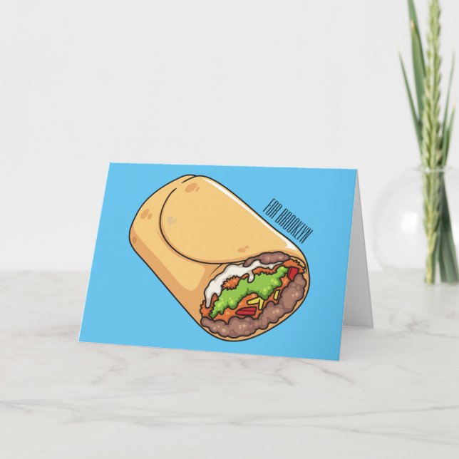 Carte dessin animé de Burrito (Devant)