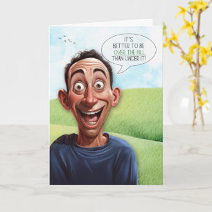 Carte Dessin animé drôle d'anniversaire pour un homme qu