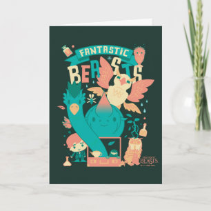 Carte Dessin Bêtes Fantastiques Avec Newt Scamander