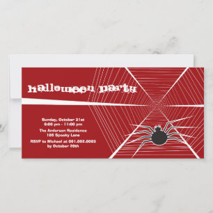 Carte Dessin Black Spider et la fête d'Halloween de Web 