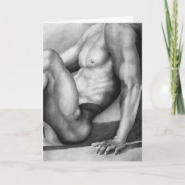 Carte Dessin D'Art De Muscle Homme