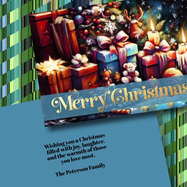 Carte Dessin de calque Cadeaux d'abondance de Noël (Créateur téléchargé)