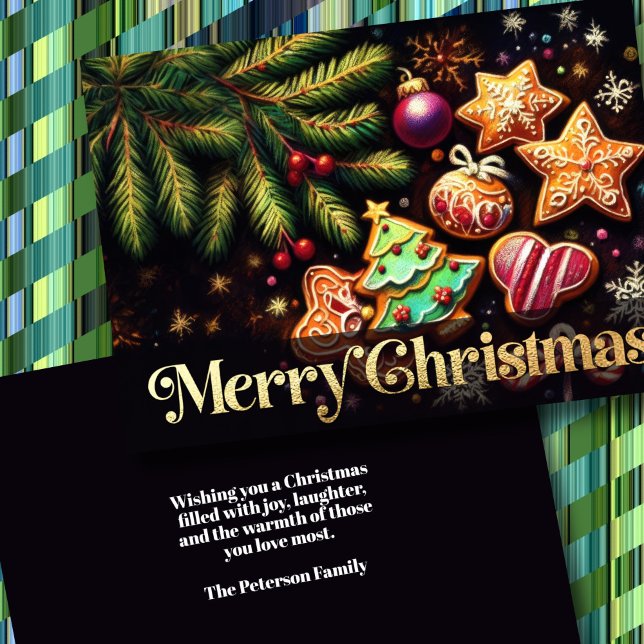 Carte Dessin de chalet Cookies de Noël décorés 2 (Créateur téléchargé)