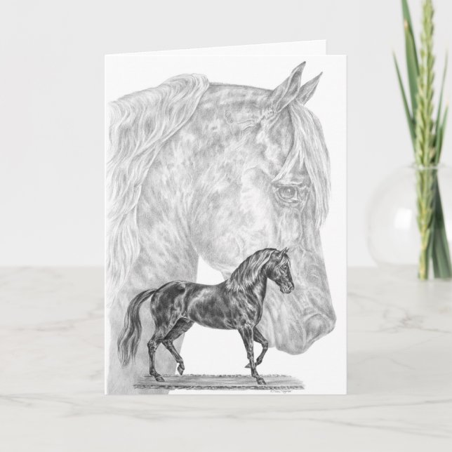 Carte Dessin de cheval de Paso Fino par le cygne de (Devant)