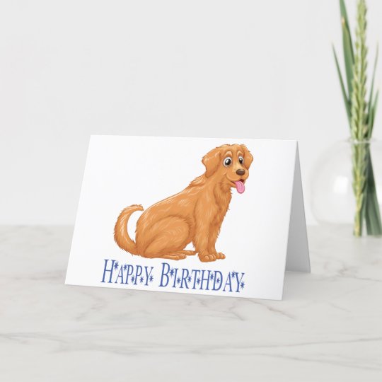 Carte Dessin De Chien Coquelicot Joyeux Anniversaire De Zazzle Ch