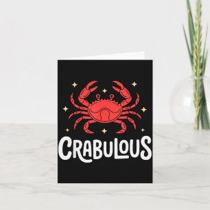 Carte Dessin de crabe drôle pour hommes femmes enfants c