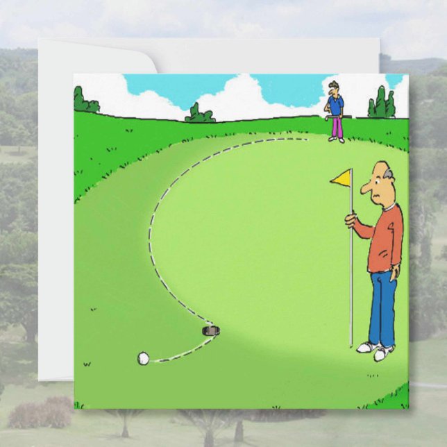 Carte Dessin de Golfer's Missed Putt (Créateur téléchargé)