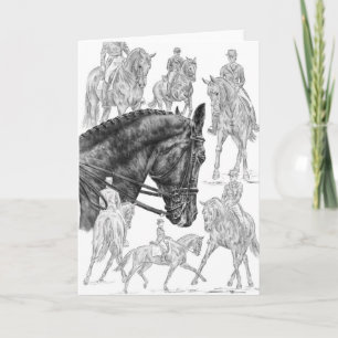 Carte Dessin de montage de chevaux de dressage par le