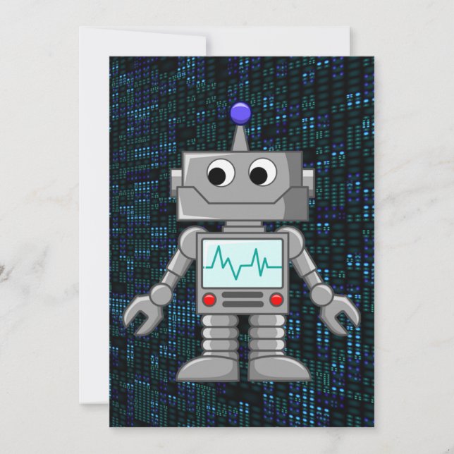 Carte dessin de robot (Devant)