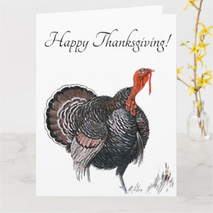 Carte Dessin de Turquie Vintage bon thanksgiving