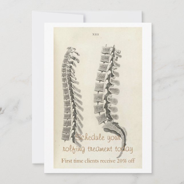 Carte Dessin de vertèbres (Devant)