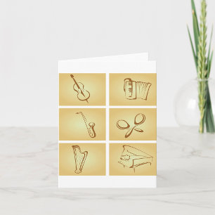 Carte Dessin d'instruments de musique