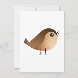Carte Dessin d'Oiseau de Bruant
